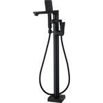 Смеситель для ванны Lemark Bronx напольный, черный (LM3744BL)