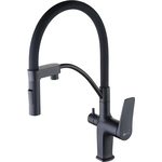 Смеситель для кухни Lemark Bronx с гибким изливом, под фильтр, черный (LM3761BL)