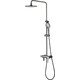 Душевая система Lemark Bronx с верхним душем и изливом, 3 режима, графит (LM3762GM)