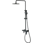 Душевая система Lemark Bronx с термостатом и изливом, черный (LM3772BL)