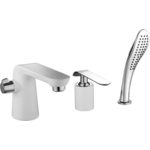 Смеситель на борт ванны Lemark Melange белый (LM4947CW)