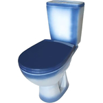 Унитаз-компакт Rosa Соло с сиденьем, синий (4640021065792)