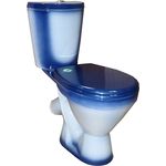 Унитаз-компакт Rosa Элегант с сиденьем, синий (4620008195704)