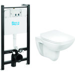 Комплект унитаза Roca Debba ПЭК с инсталляцией, тонкое сиденье микролифт (893104970)