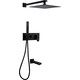 Душевая система Abber Daheim с изливом, черная матовая (AF8217B)