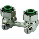 Узел нижнего подключения Meibes F10017 для радиаторов Standart line Тип E2/50 угловой, 3/4"HPx3/4"HP