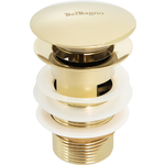 Донный клапан BelBagno SAT Click-clack с переливом, золото (BB-SAT-ORO)