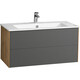Тумба под раковину Акватон Сохо 100 дуб веллингтон/графит софт (1A258201AJA00)