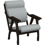 Кресло Мебелик Вега 10 ткань серый, каркас венге (П0005651)