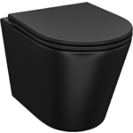 Унитаз подвесной безободковый IDDIS Calipso с сиденьем микролифт, черный матовый (CALR3BMi25)