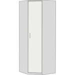 Шкаф угловой МДК ГШУ белый