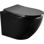 Унитаз подвесной безободковый Abber Bequem AC1100MB черный матовый (AC1100MB)