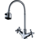 Смеситель для кухни Orange Onelife гибкий излив с душем, хром (P03-004cr)