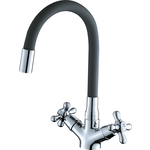 Смеситель для кухни Orange Onelife полимерный, хром/черный (P03-007cr)