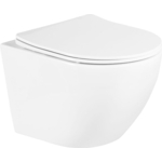 Унитаз подвесной безободковый BelBagno Uno с сиденьем микролифт (BB3105CHR/SC)