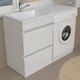 Тумба под раковину Emmy Джерси 58х48 два ящика, под стиральную машину, белая (jsy120kmlXr)