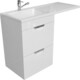 Тумба под раковину Emmy Милли 48х48 два ящика, под стиральную машину, белый (mln110kml)
