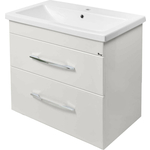 Тумба под раковину Emmy Рокард 57х43 подвесная, два ящика, белая (rok0.60bel)
