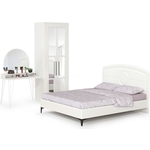 Спальня Моби Валенсия №29 белый шагрень/белый шагрень (1024452)