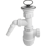 Сифон для кухонной мойки McAlpine с решеткой D70 и патрубком D40 (MRSK3)