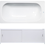 Ванна стальная ВИЗ Donna Vanna 140x70 с экраном Emmy Бланка и ножками, белая орхидея