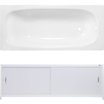 Ванна стальная ВИЗ Reimar 140х70 с экраном Emmy Бланка и ножками, белая орхидея