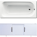 Ванна стальная Kaldewei Saniform Plus 362-1 Easy-Clean 160x70 с экраном Emmy Валенсия и ножками