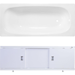 Ванна стальная ВИЗ Reimar 160x70 с экраном Emmy Виктория и ножками, белая орхидея