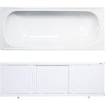 Ванна стальная ВИЗ Antika 160x70 с экраном Emmy Соната и ножками, белая орхидея