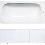 Ванна стальная ВИЗ Donna Vanna 160x70 с экраном Emmy Соната и ножками, белая орхидея