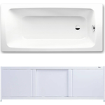 Ванна стальная Kaldewei Cayono 747 Easy-Clean 150x70 с экраном Emmy Бриз и ножками