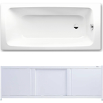 Ванна стальная Kaldewei Cayono 750 170x75 с экраном Emmy Бриз и ножками