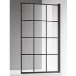 Шторка для ванны AQUAme 80х140 прозрачная, матовая черная (AQM2858-R)