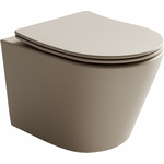 Унитаз подвесной безободковый Ceramicanova Balearica Rimless с сиденьем микролифт, капучино матовый (CN6000MC)