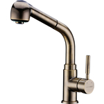 Смеситель для кухни Wasserkraft с выдвижной лейкой, светлая бронза (A8237)