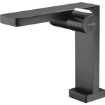 Смеситель для раковины Wasserkraft Elbe черный soft-touch / хром (7410)