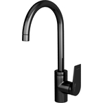 Смеситель для кухни Wasserkraft Glan черный глянец (6607)