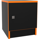 Прикроватная тумбочка МДК Black Оранж (BL - КМ3О)