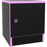 Прикроватная тумбочка МДК Black Розовый (BL - КМ3Р)