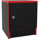 Прикроватная тумбочка МДК Black Красный (BL - КМ3К)