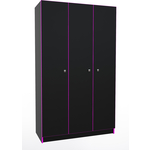 Шкаф 3х створчатый МДК Black Фуксия (BL - СК3Ф)