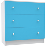 Комод МДК Феникс с 3-мя ящиками голубой (КМ1Ф-Г)