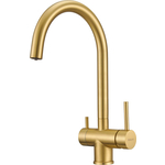 Смеситель для кухни Milacio Ultra с подключением фильтра, золото (MCU.554.GD)