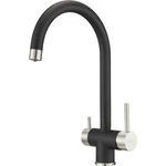 Смеситель для кухни Milacio Ultra с подключением фильтра, черный матовый (MCU.554.MB)