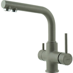 Смеситель для кухни Lemark Comfort с подключением к фильтру, серый шелк (LM3061PGS)