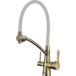 Смеситель для кухни Savol с подключением фильтра, бронза/серый (S-L1805C-04)