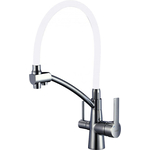 Смеситель для кухни Savol с подключением фильтра, сатин/белый (S-L1805L-02)