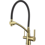 Смеситель для кухни Savol с подключением фильтра, золото/черный (S-L1805B-01)