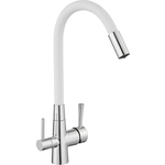 Смеситель для кухни Savol с подключением фильтра, хром/белый (S-L1806-02)