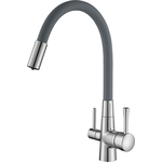 Смеситель для кухни Savol с подключением фильтра, хром/серый (S-L1806-04)